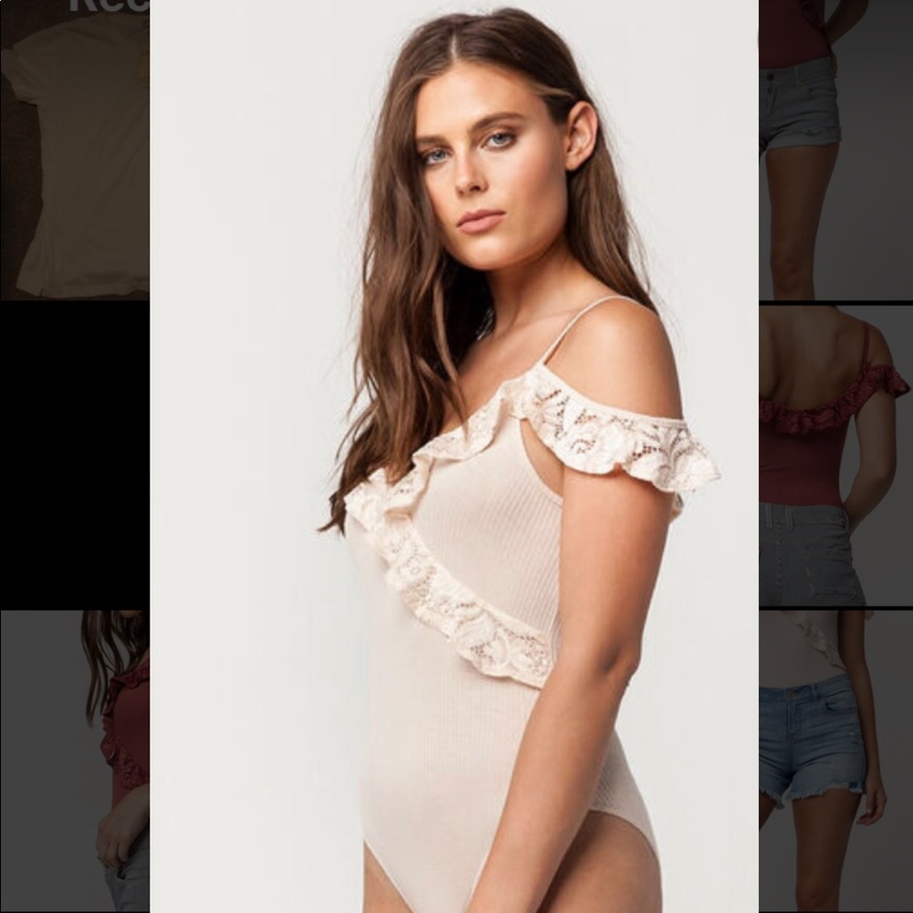 H.I.P. Lace Ruffle Bodysuit *NWT*